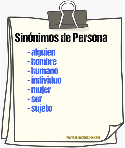 persona sinonimo